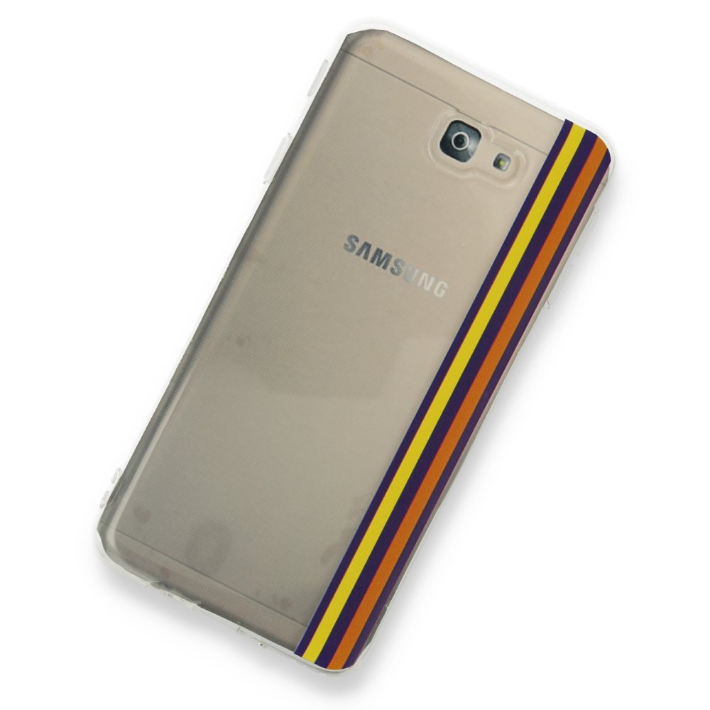 Newface Samsung Galaxy J7 Prime Kılıf Prime Silikon - Sarı-Turuncu