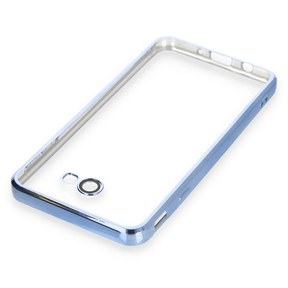 Newface Samsung Galaxy J7 Prime Kılıf Razer Lensli Silikon - Açık Mavi