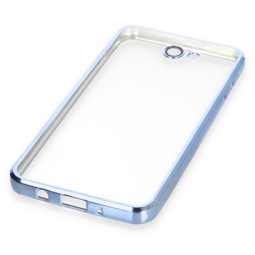 Newface Samsung Galaxy J7 Prime Kılıf Razer Lensli Silikon - Açık Mavi