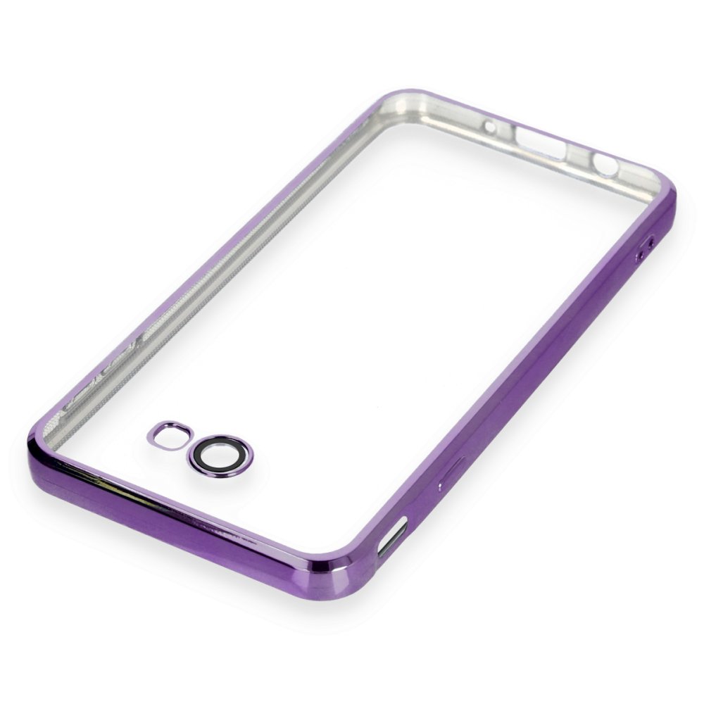 Newface Samsung Galaxy J7 Prime Kılıf Razer Lensli Silikon - Mor