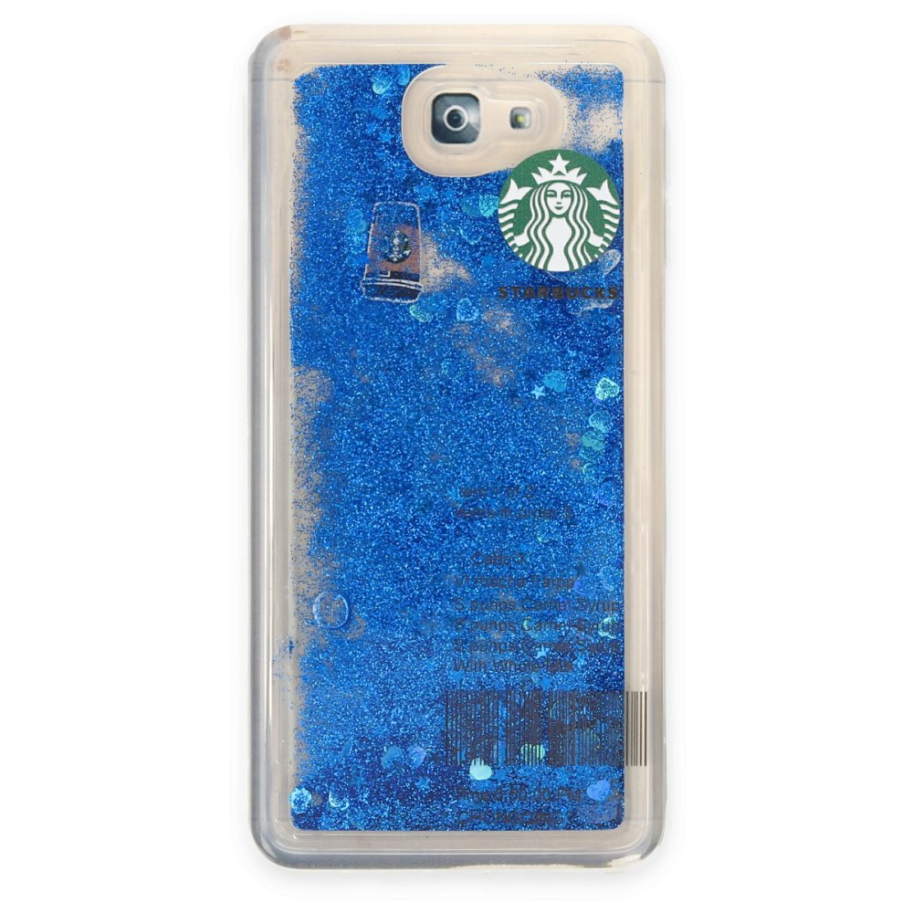 Newface Samsung Galaxy J7 Prime Kılıf Starbuck Sulu Silikon - Mavi