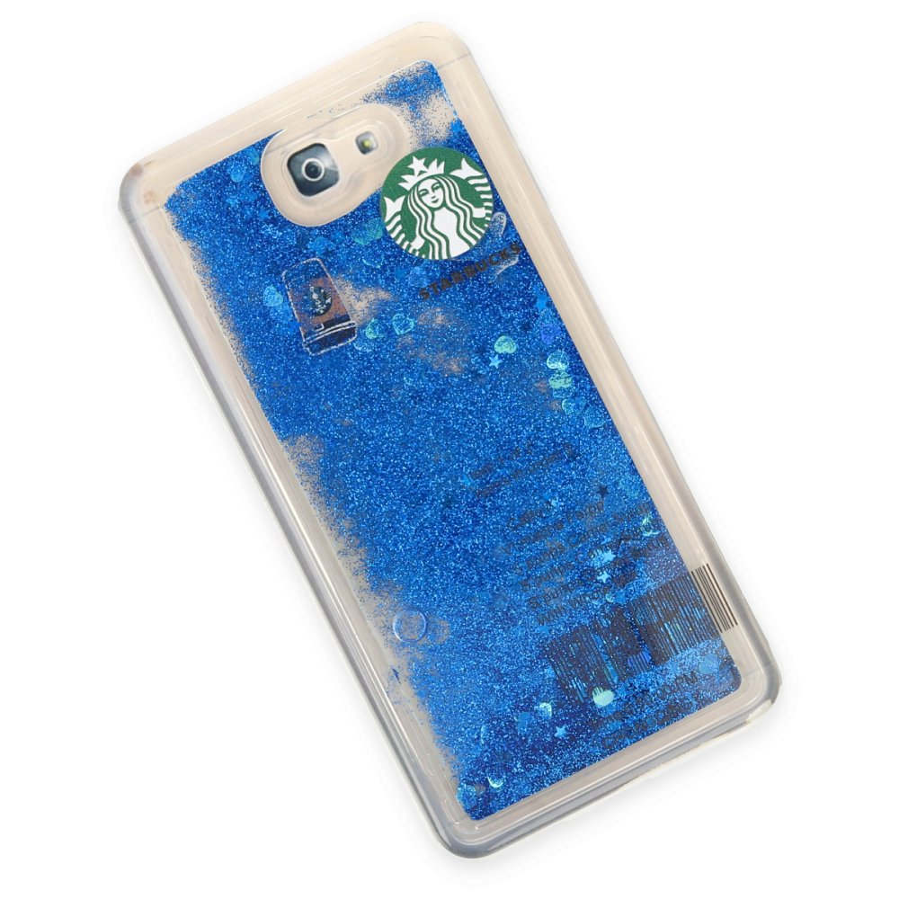 Newface Samsung Galaxy J7 Prime Kılıf Starbuck Sulu Silikon - Mavi