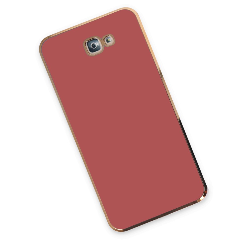 Newface Samsung Galaxy J7 Prime Kılıf Volet Silikon - Kırmızı