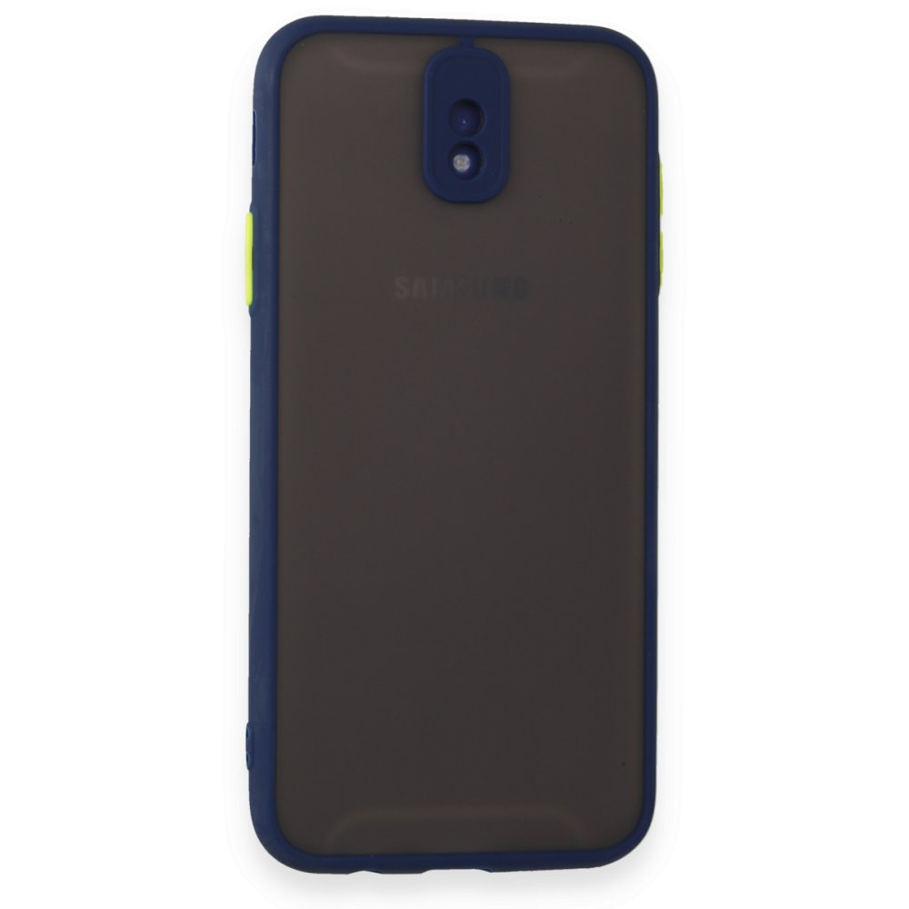 Newface Samsung Galaxy J7 Pro / J730 Kılıf Montreal Silikon Kapak - Lacivert