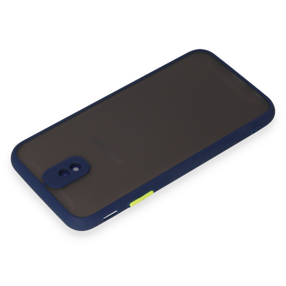 Newface Samsung Galaxy J7 Pro / J730 Kılıf Montreal Silikon Kapak - Lacivert