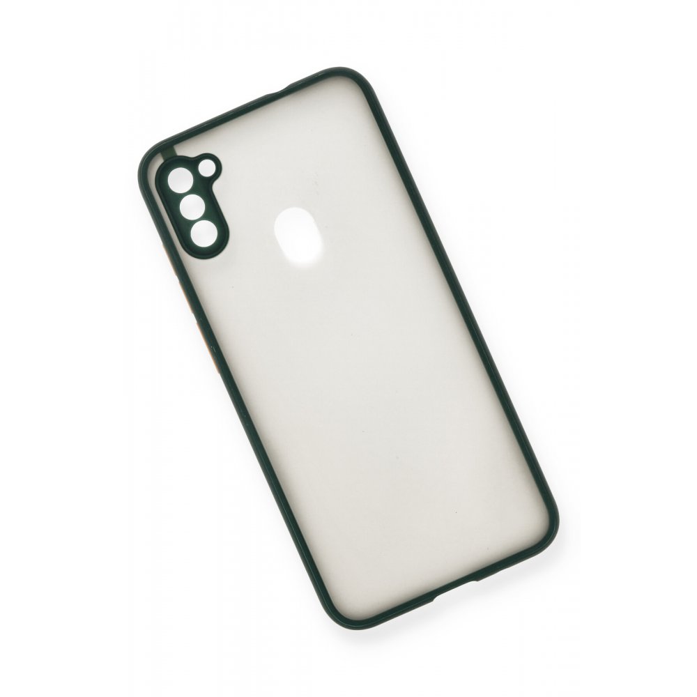 Newface Samsung Galaxy M11 Kılıf Montreal Silikon Kapak - Yeşil