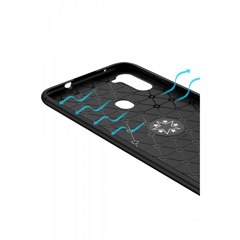 Newface Samsung Galaxy M11 Kılıf Range Yüzüklü Silikon - Siyah-Gold