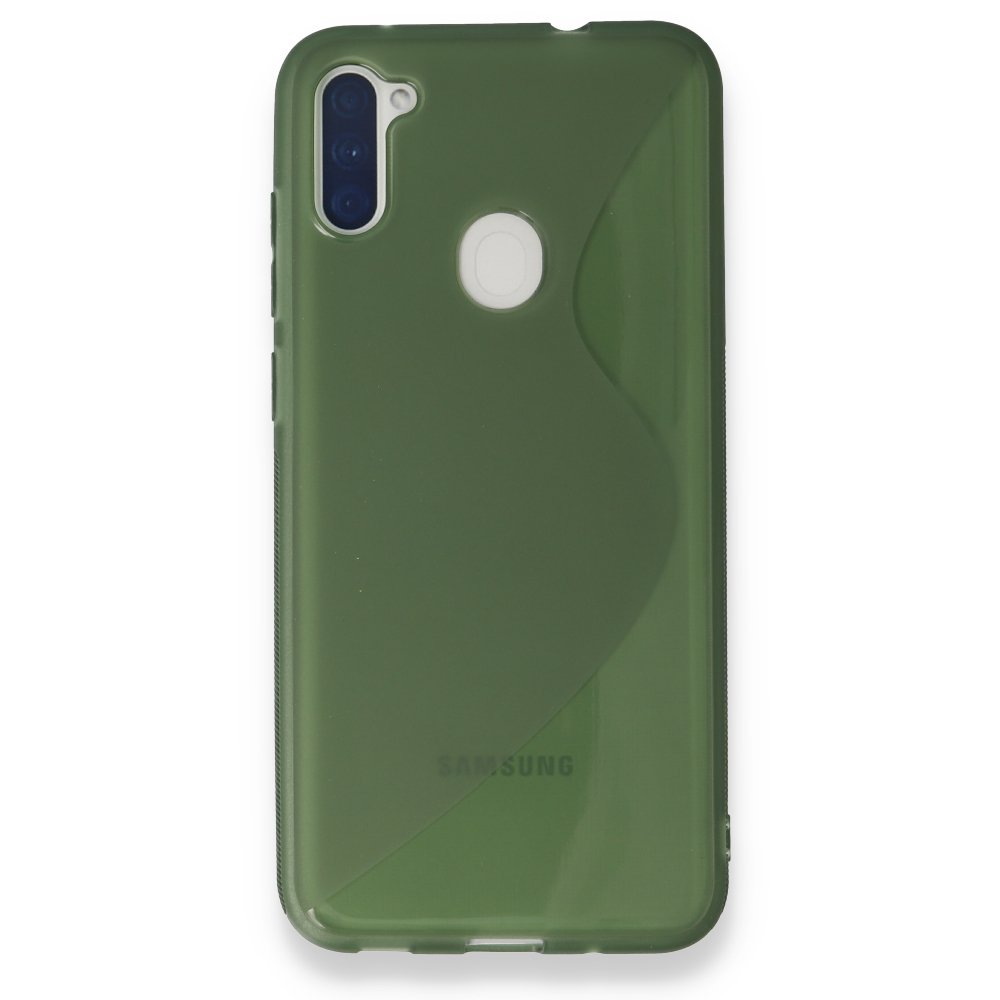 Newface Samsung Galaxy M11 Kılıf S Silikon - Yeşil