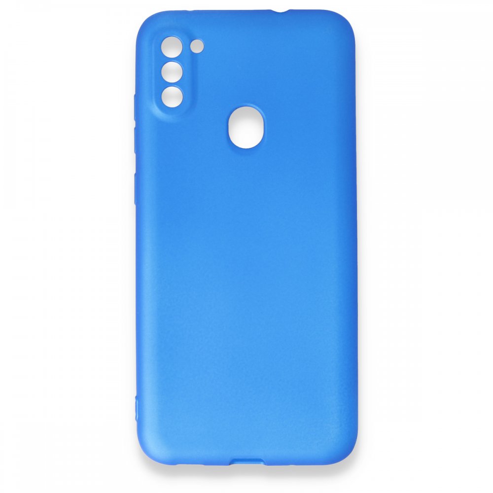 Newface Samsung Galaxy M11 Kılıf First Silikon - Mavi