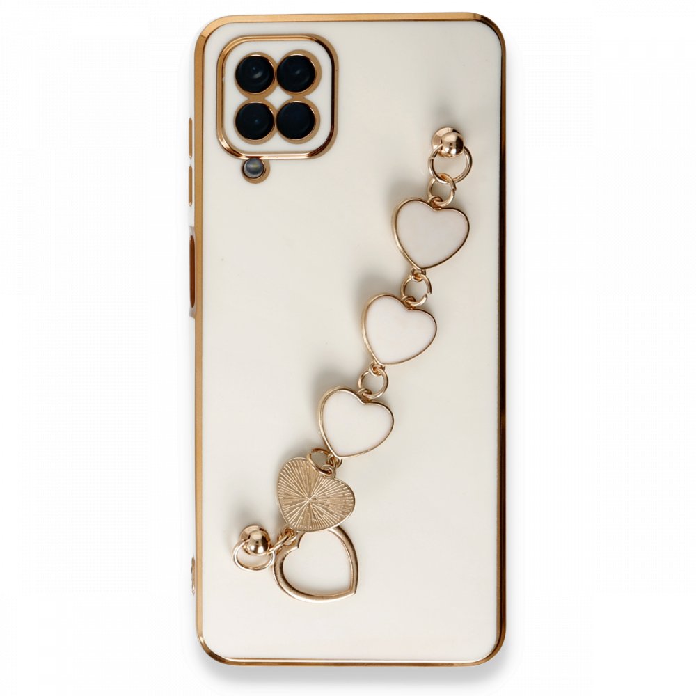 Newface Samsung Galaxy M12 Kılıf Esila Silikon - Beyaz