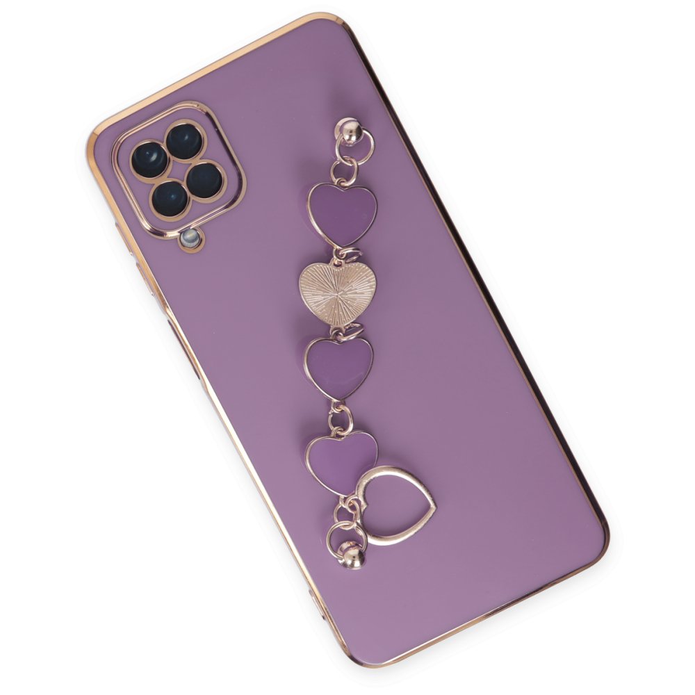 Newface Samsung Galaxy M12 Kılıf Esila Silikon - Mor