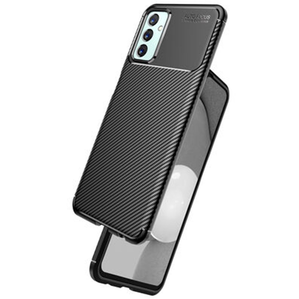 Newface Samsung Galaxy M13 Kılıf Auto Focus Karbon Kapak - Lacivert