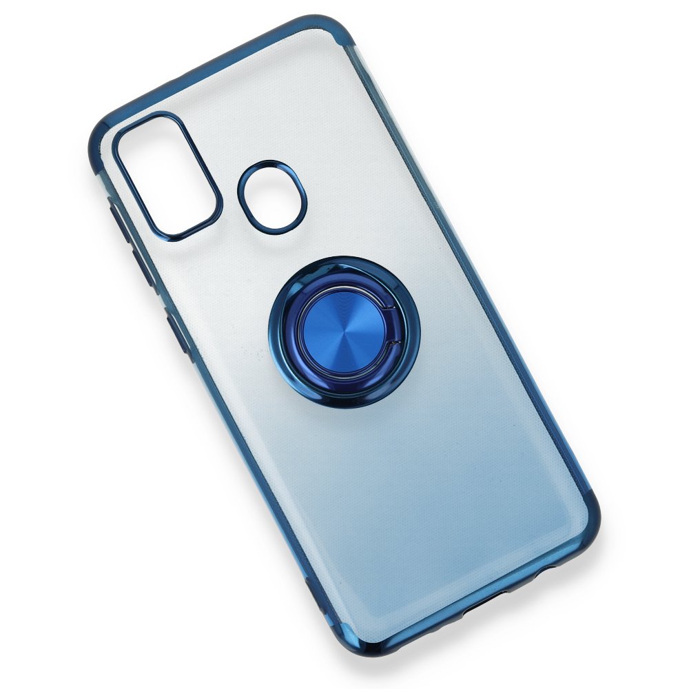 Newface Samsung Galaxy M21 Kılıf Marvel Yüzüklü Silikon - Mavi