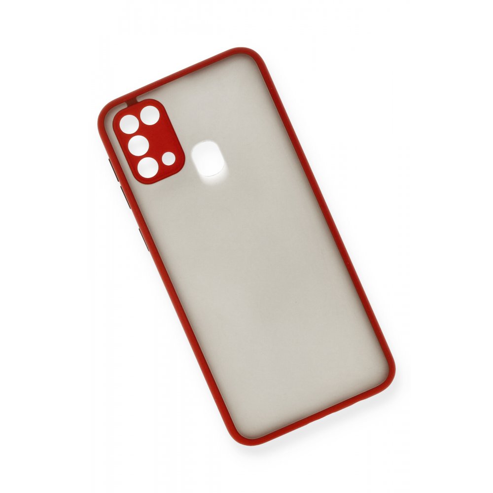 Newface Samsung Galaxy M30S Kılıf Montreal Silikon Kapak - Kırmızı