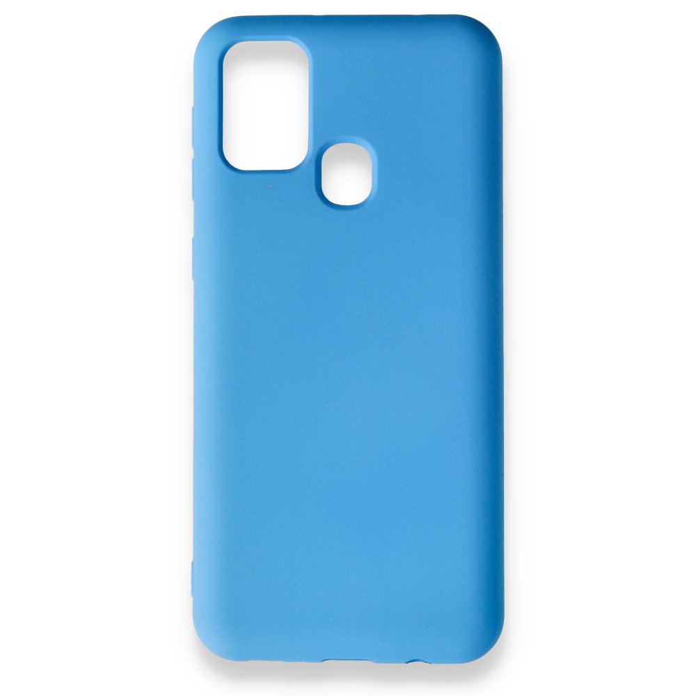 Newface Samsung Galaxy M31 Kılıf Nano içi Kadife  Silikon - Mavi