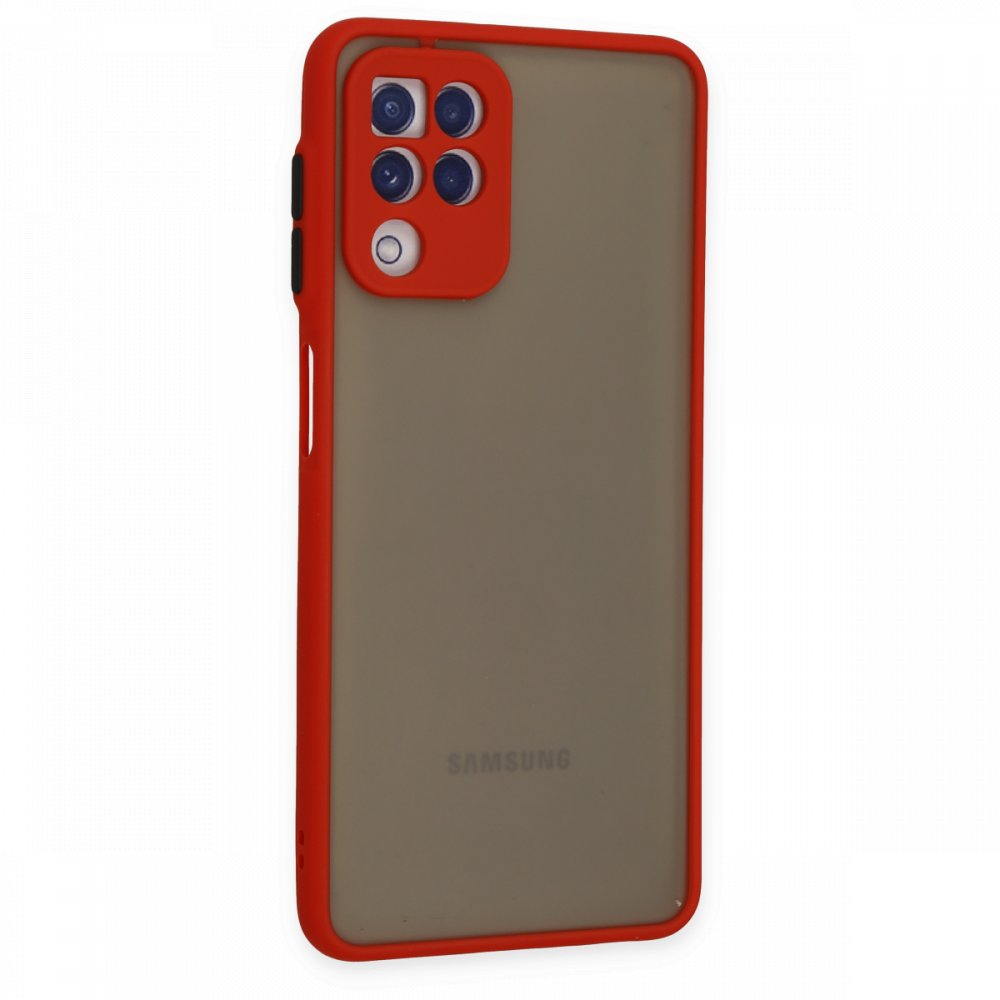 Newface Samsung Galaxy M22 Kılıf Montreal Silikon Kapak - Kırmızı