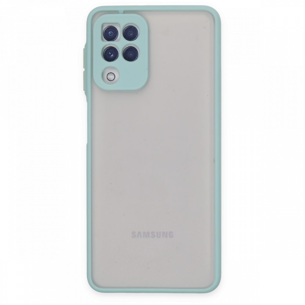 Newface Samsung Galaxy M22 Kılıf Montreal Silikon Kapak - Turkuaz