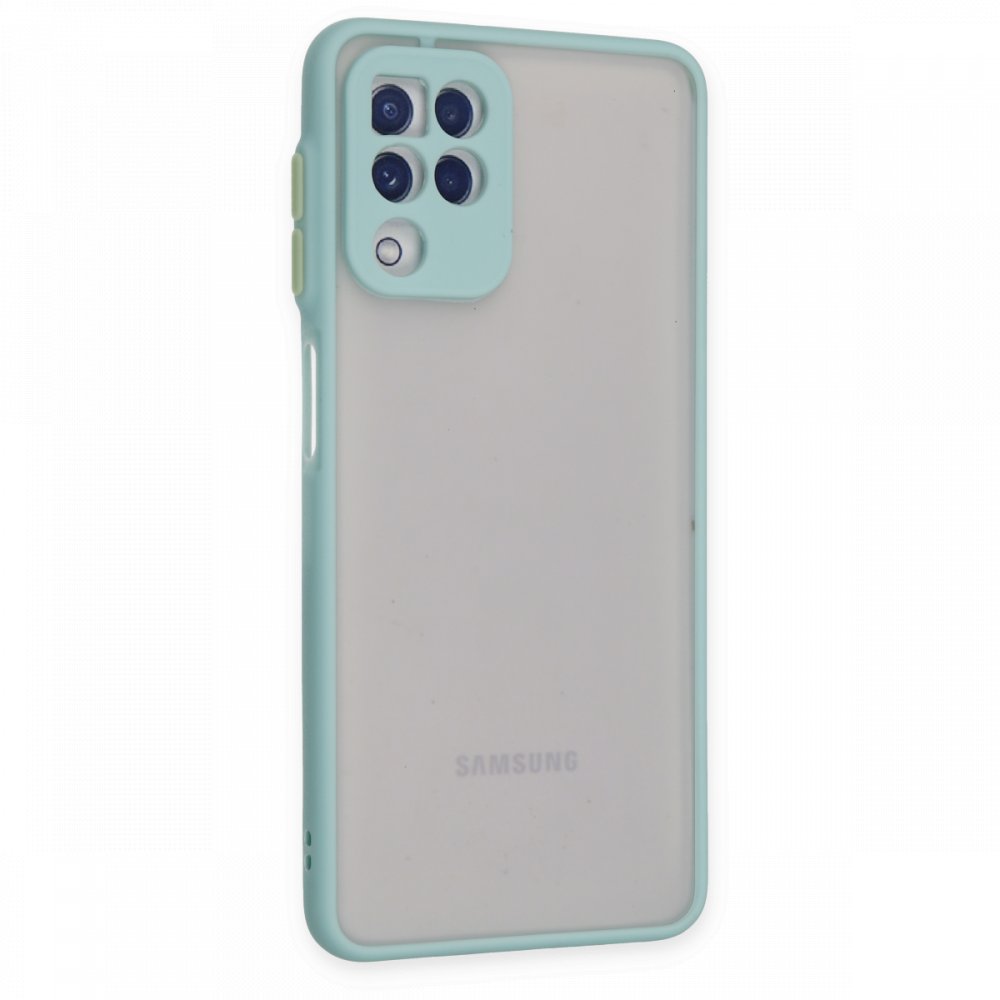 Newface Samsung Galaxy M22 Kılıf Montreal Silikon Kapak - Turkuaz