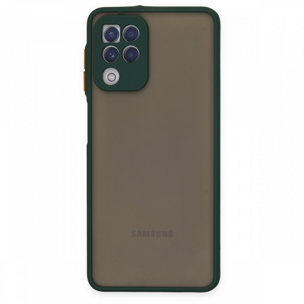 Newface Samsung Galaxy M22 Kılıf Montreal Silikon Kapak - Yeşil
