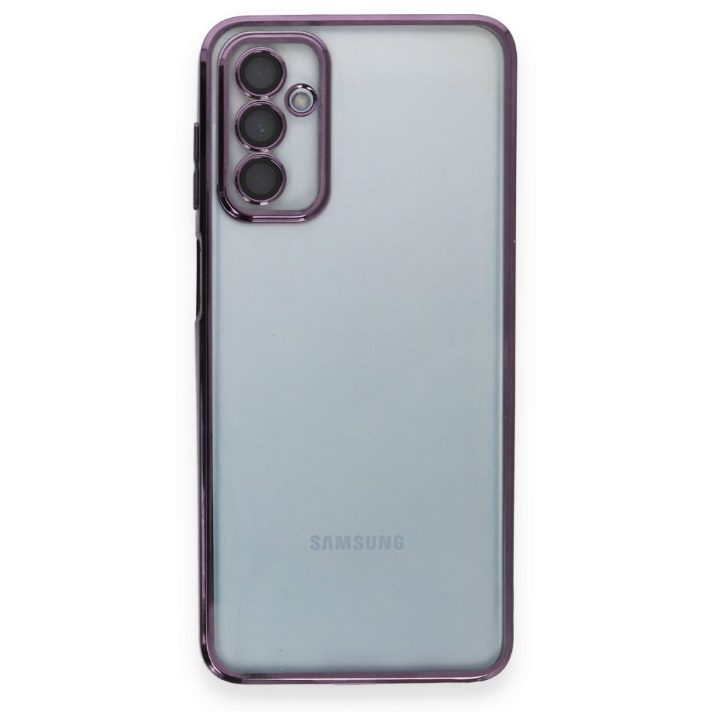Newface Samsung Galaxy M23 Kılıf Razer Lensli Silikon - Mor