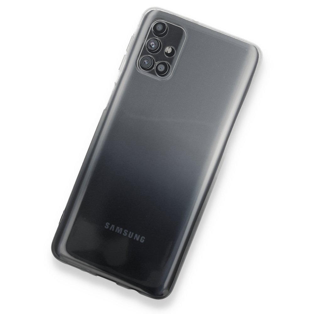 Newface Samsung Galaxy M31S Kılıf Lüx Çift Renkli Silikon - Siyah
