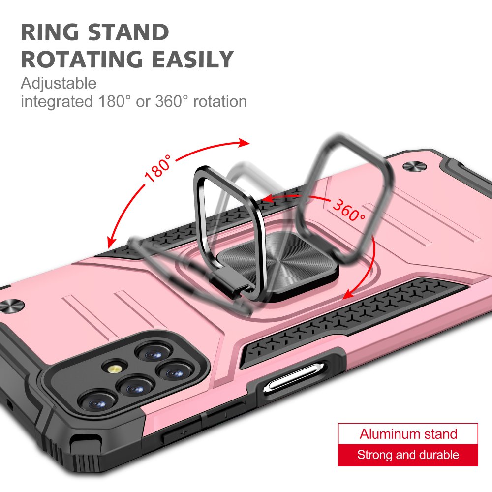 Newface Samsung Galaxy M31S Kılıf Zegna Yüzüklü Silikon Kapak - Rose