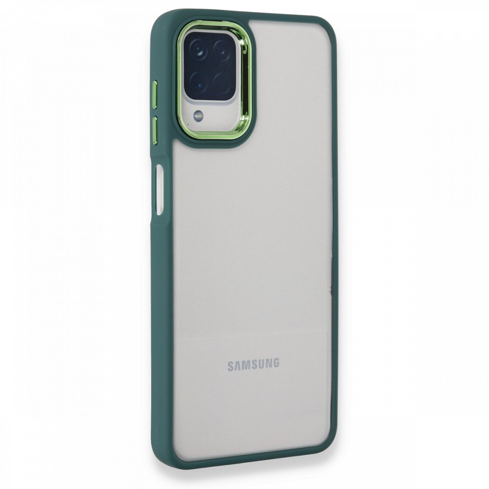 Newface Samsung Galaxy M32 Kılıf Dora Kapak - Haki Yeşil