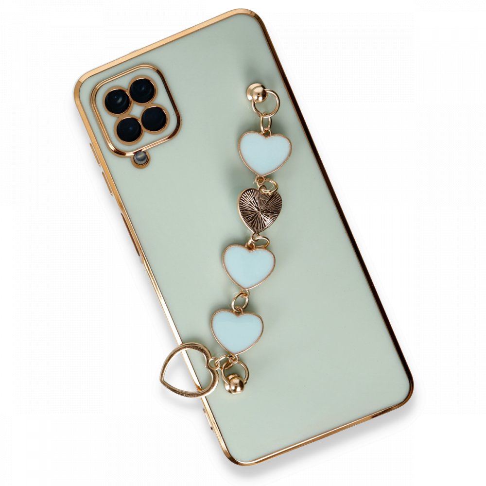 Newface Samsung Galaxy M32 Kılıf Esila Silikon - Su Yeşili