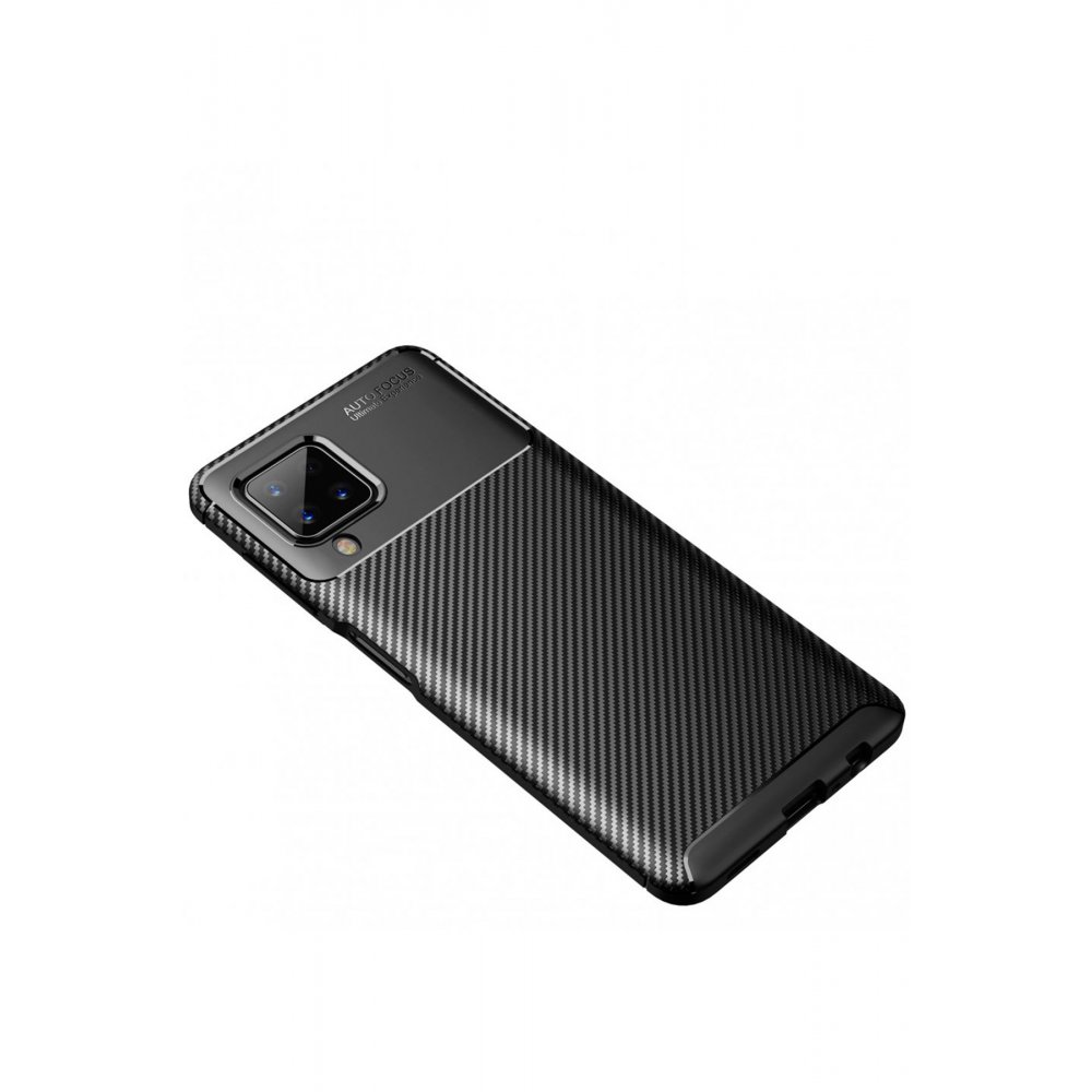 Newface Samsung Galaxy M32 Kılıf Focus Karbon Silikon - Siyah