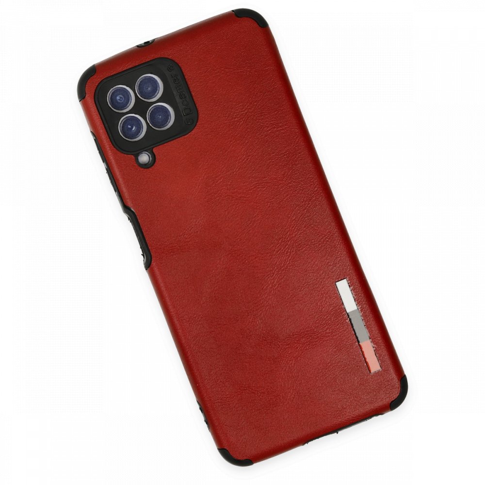 Newface Samsung Galaxy M32 Kılıf Loop Deri Silikon - Kırmızı