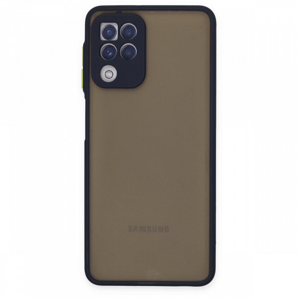 Newface Samsung Galaxy M32 Kılıf Montreal Silikon Kapak - Lacivert