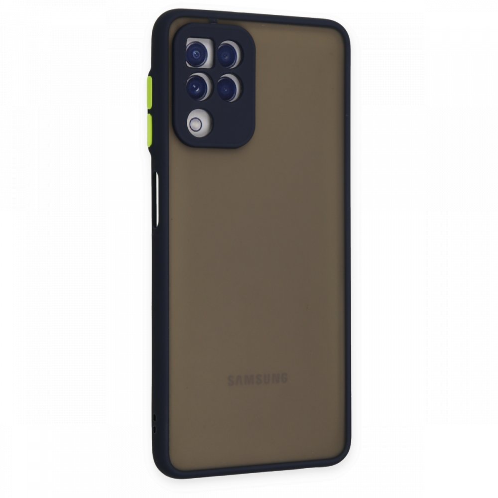 Newface Samsung Galaxy M32 Kılıf Montreal Silikon Kapak - Lacivert