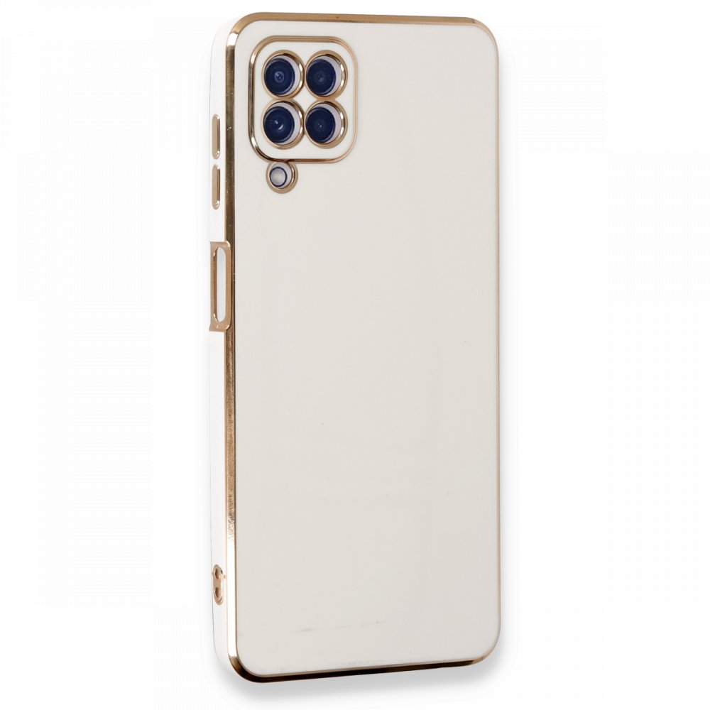 Newface Samsung Galaxy M32 Kılıf Volet Silikon - Beyaz