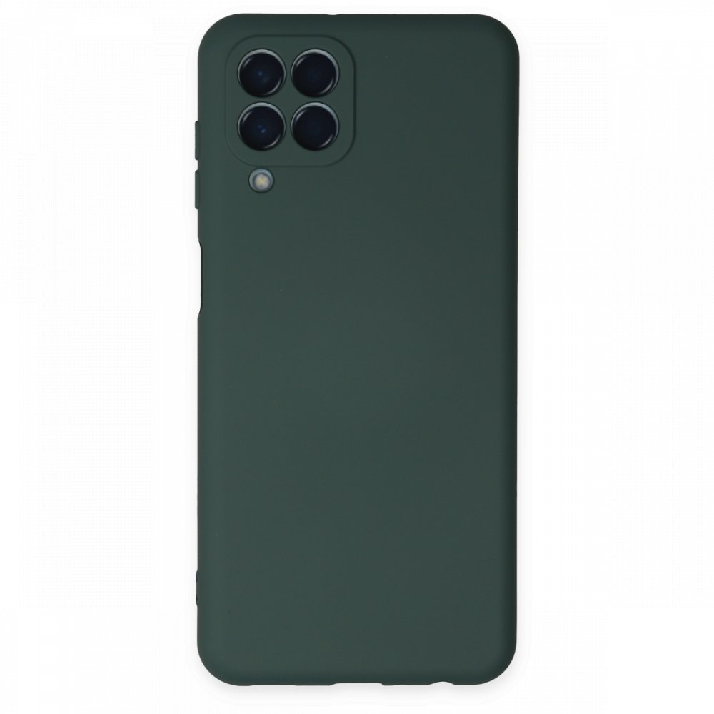 Newface Samsung Galaxy M33 Kılıf Nano içi Kadife Silikon - Koyu Yeşil