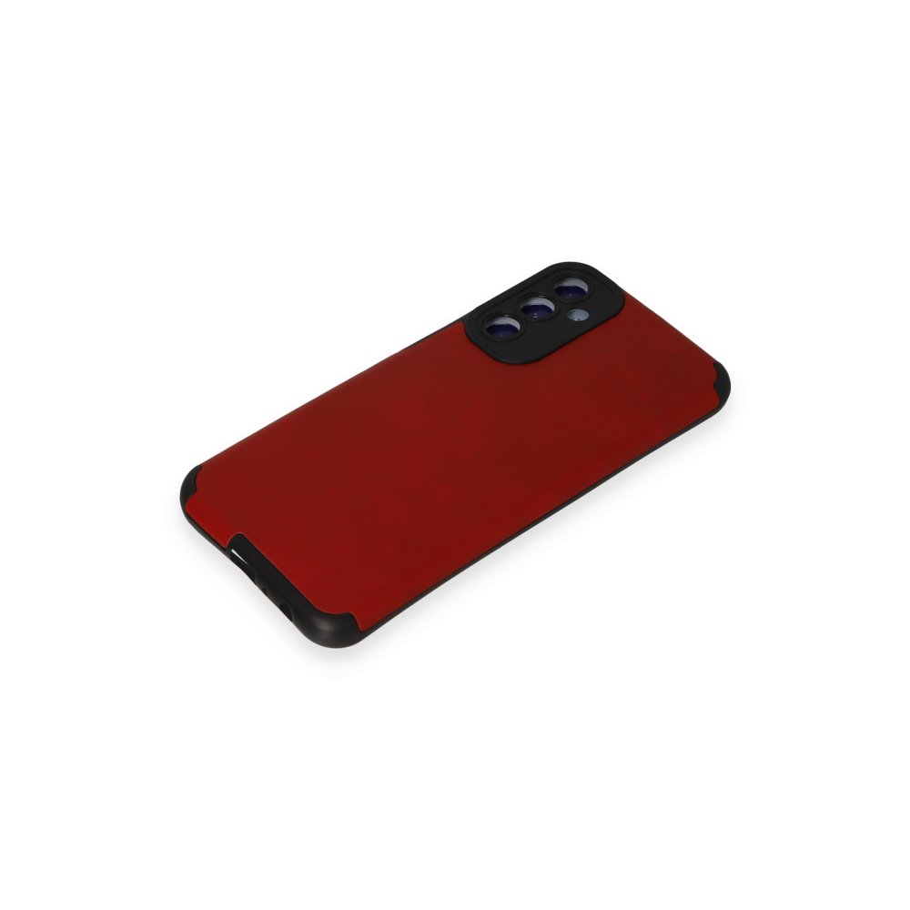 Newface Samsung Galaxy M34 5G Kılıf Loop Deri Silikon - Kırmızı