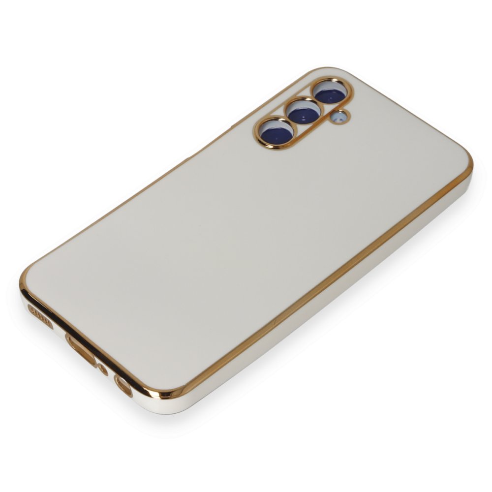 Newface Samsung Galaxy M34 5G Kılıf Volet Silikon - Beyaz