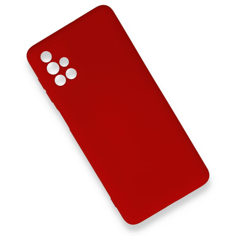 Newface Samsung Galaxy M51 Kılıf Nano içi Kadife  Silikon - Kırmızı