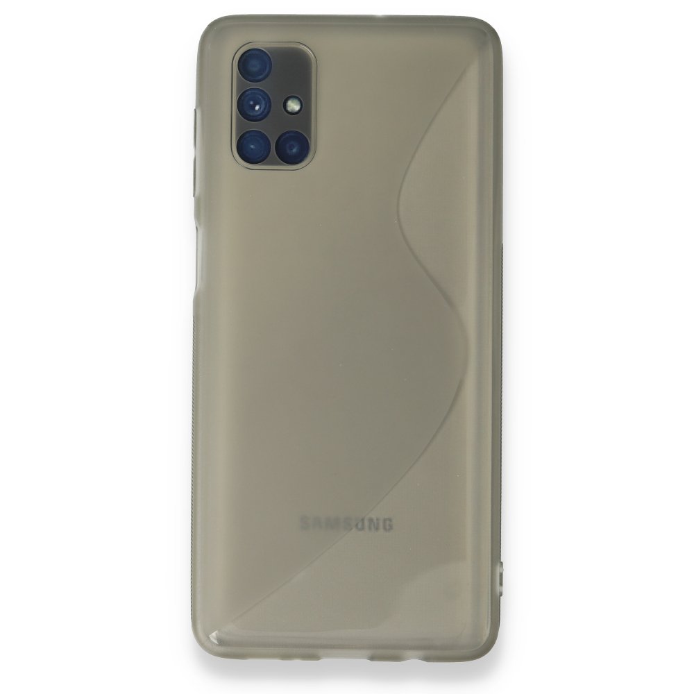 Newface Samsung Galaxy M51 Kılıf S Silikon - Gri
