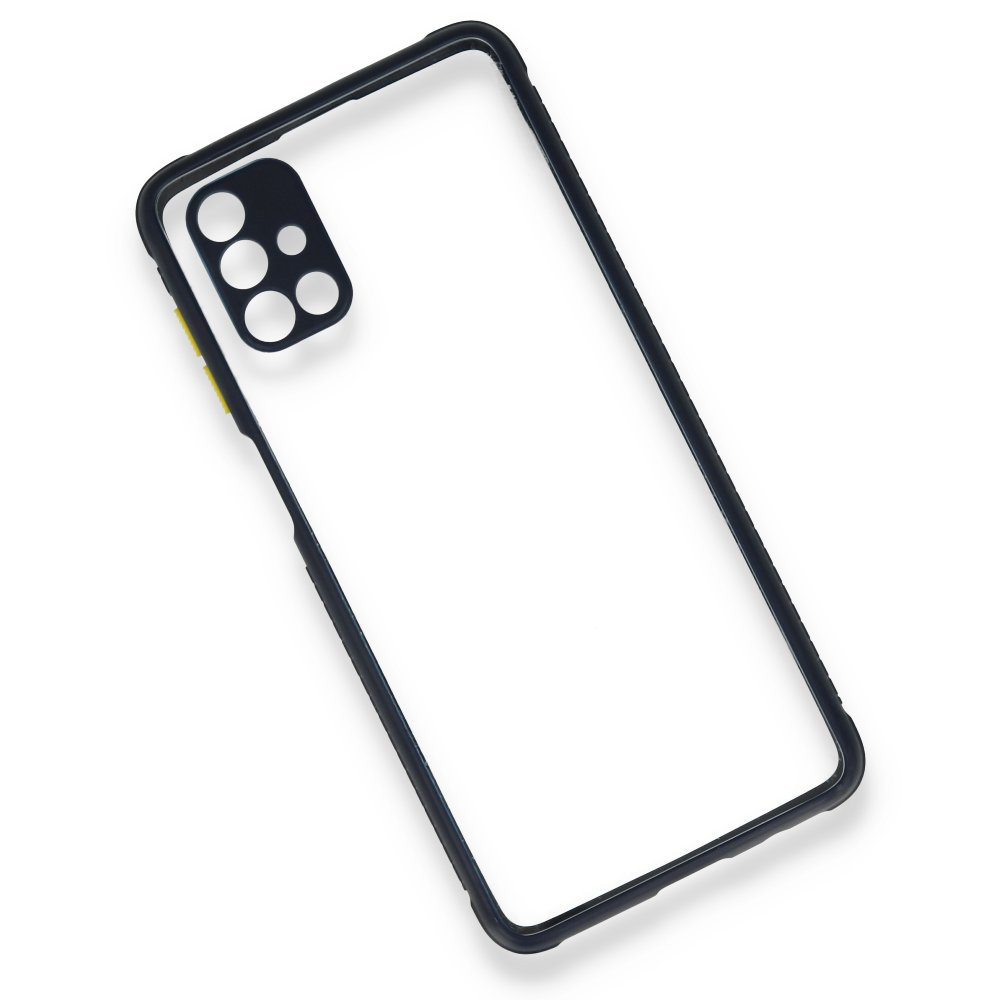 Newface Samsung Galaxy M51 Kılıf Miami Şeffaf Silikon - Lacivert