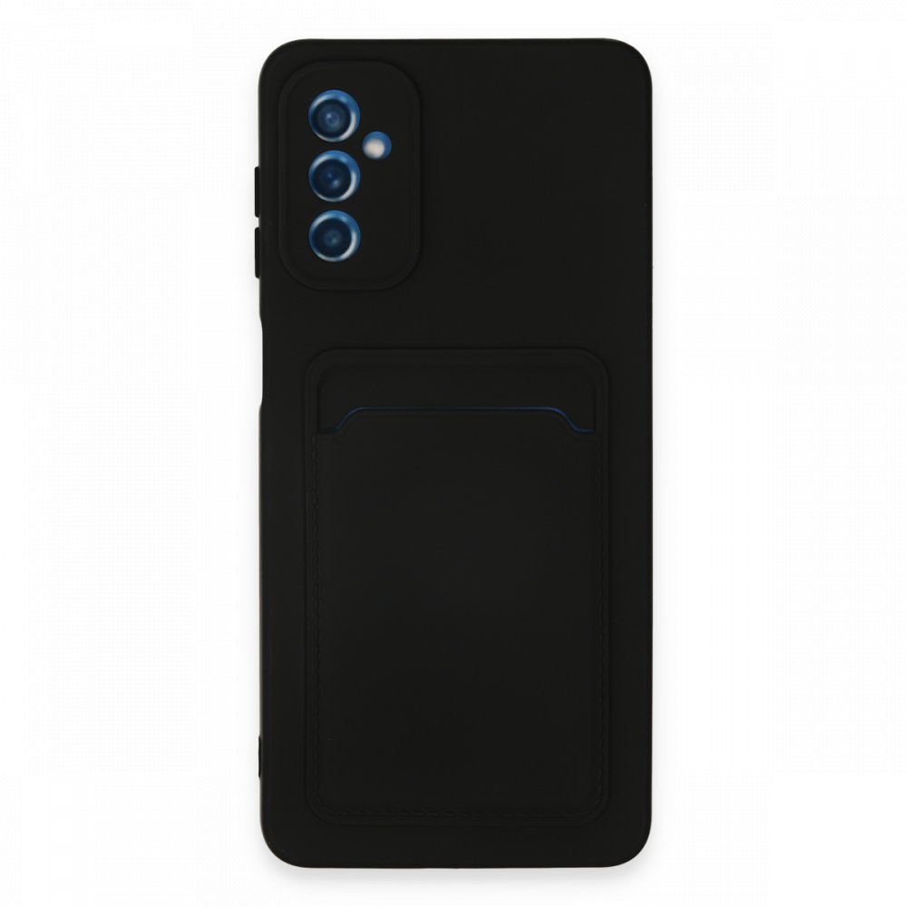 Newface Samsung Galaxy M52 5G Kılıf Kelvin Kartvizitli Silikon - Siyah