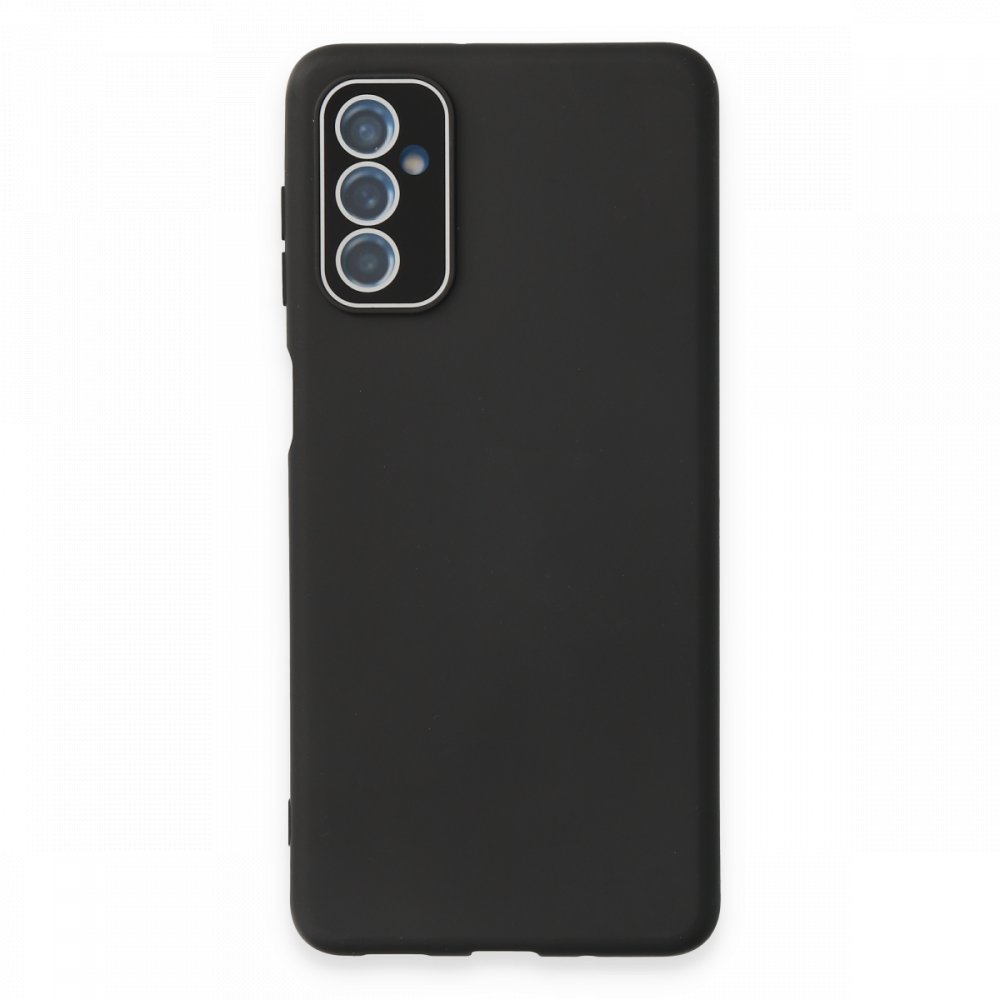 Newface Samsung Galaxy M52 5G Kılıf Lansman Glass Kapak - Siyah