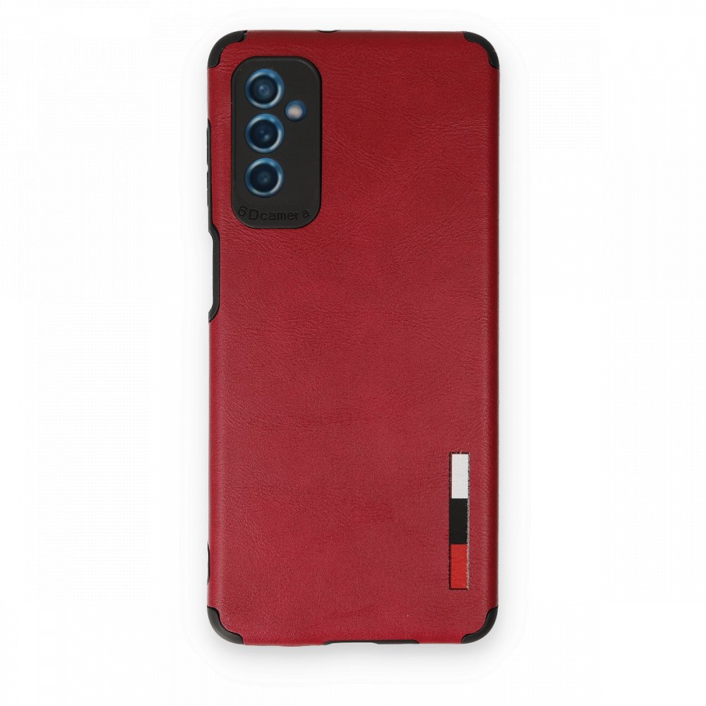 Newface Samsung Galaxy M52 5G Kılıf Loop Deri Silikon - Kırmızı