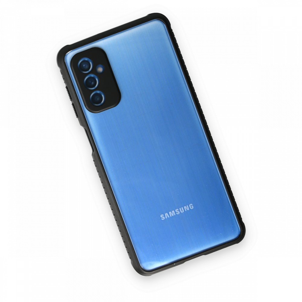 Newface Samsung Galaxy M52 5G Kılıf Miami Şeffaf Silikon - Siyah