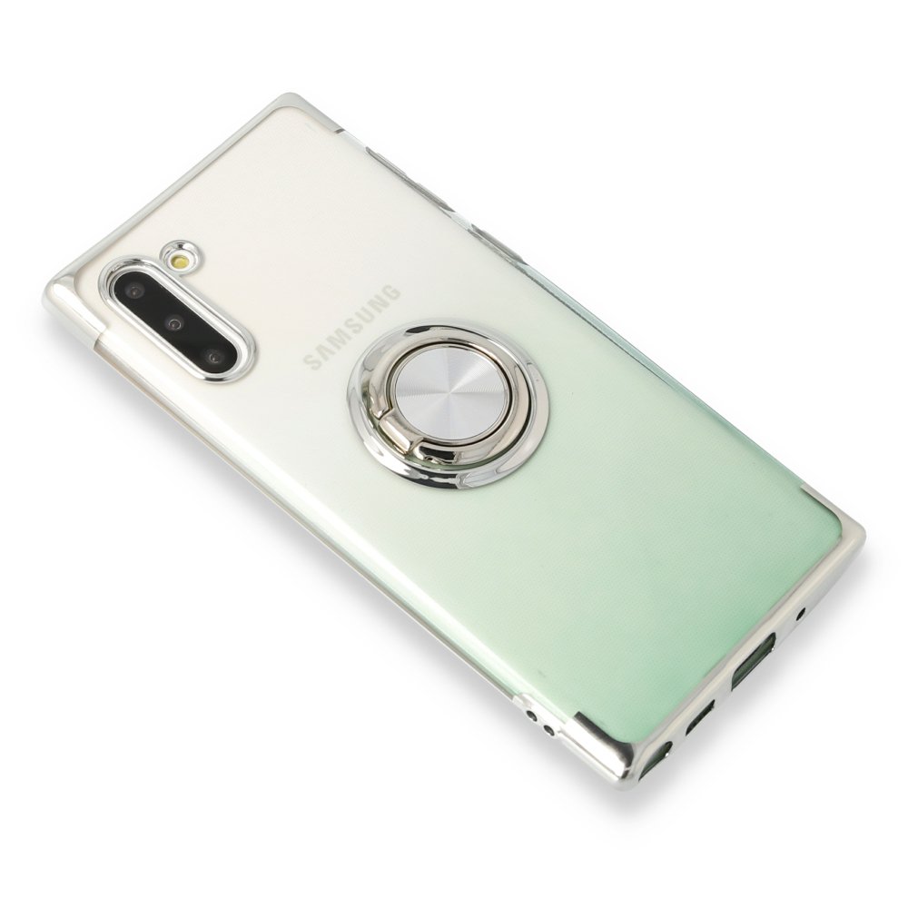 Newface Samsung Galaxy Note 10 Plus Kılıf Marvel Yüzüklü Silikon - Yeşil