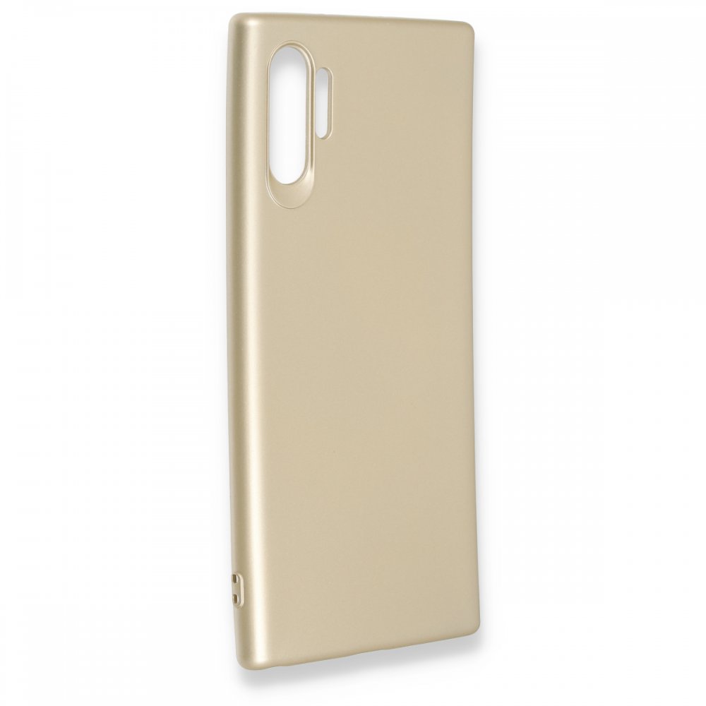 Newface Samsung Galaxy Note 10 Plus Kılıf First Silikon - Gold