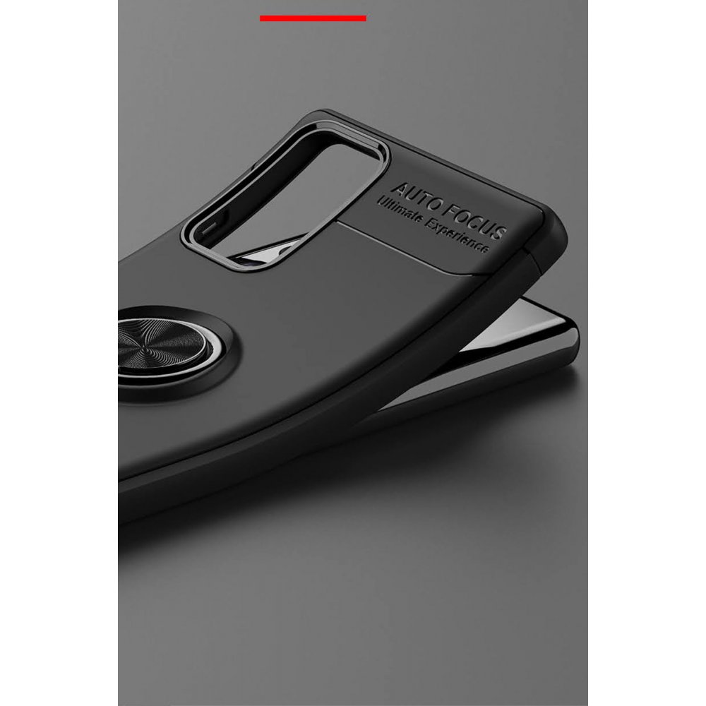 Newface Samsung Galaxy Note 20 Kılıf Range Yüzüklü Silikon - Kırmızı