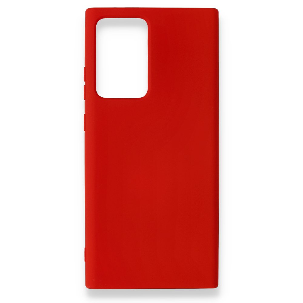 Newface Samsung Galaxy Note 20 Ultra Kılıf Nano içi Kadife  Silikon - Kırmızı
