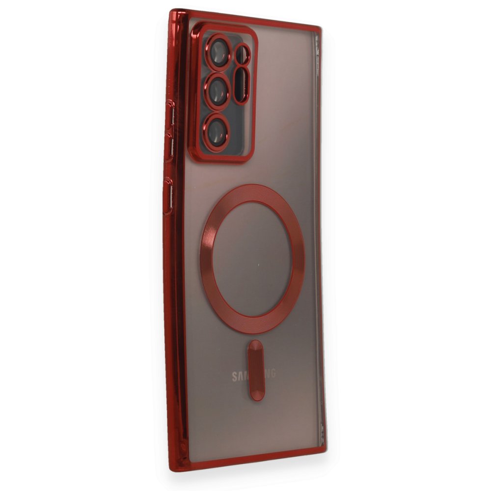Newface Samsung Galaxy Note 20 Ultra Kılıf Kross Magneticsafe Kapak - Kırmızı
