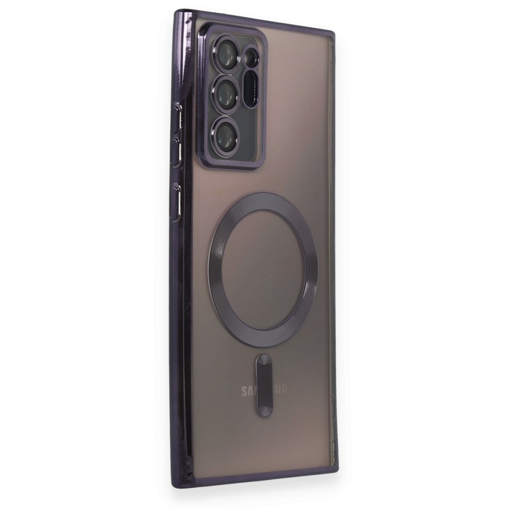 Newface Samsung Galaxy Note 20 Ultra Kılıf Kross Magneticsafe Kapak - Mor