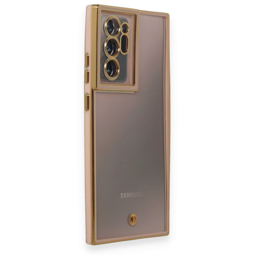 Newface Samsung Galaxy Note 20 Ultra Kılıf Liva Lens Silikon - Pudra